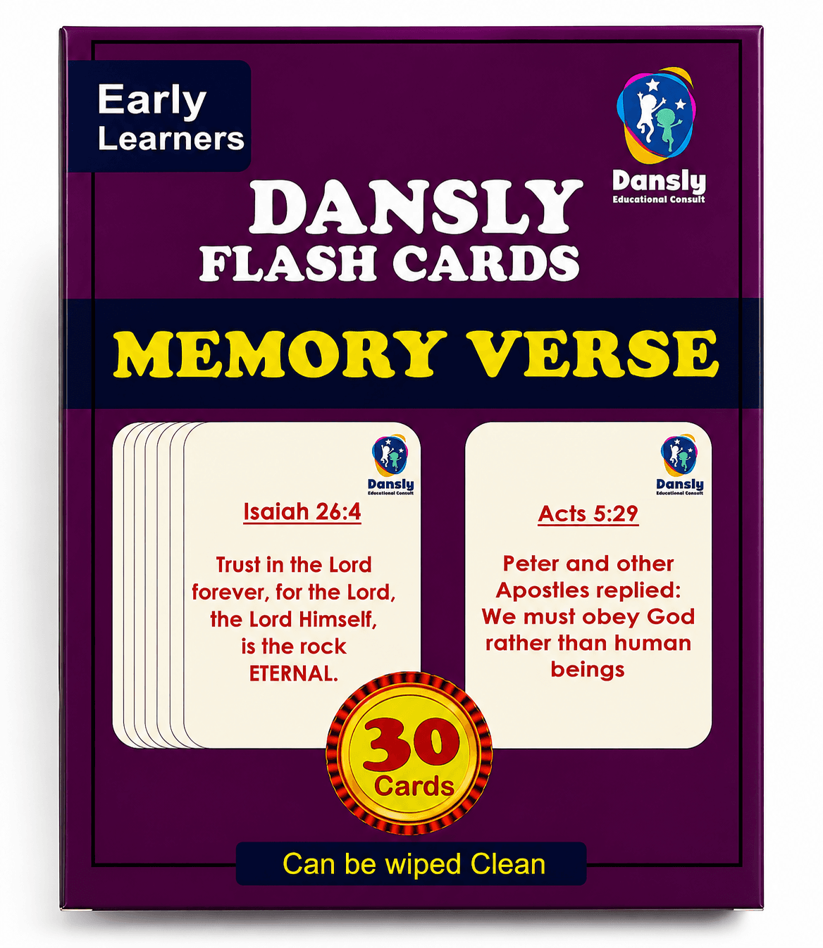 Memory Verse flash cards box